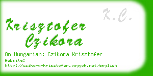 krisztofer czikora business card